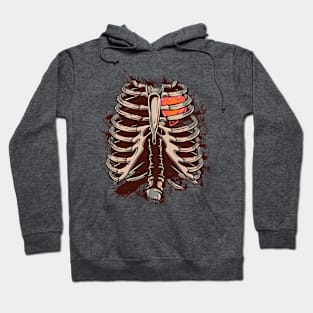 Skeleton  Heart Hoodie